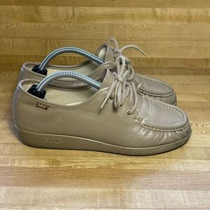 SAS Siesta Women's Size 6.5 WW Brown Leather Moc Toe Oxfords Comfort Shoes